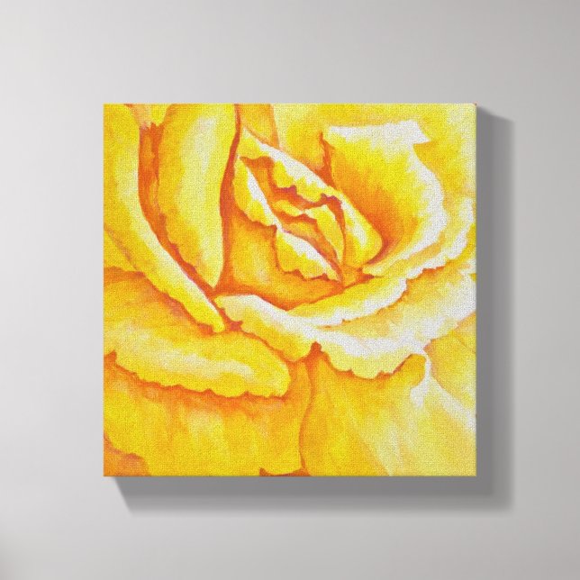 Yellow Rose Canvas Print (Front)