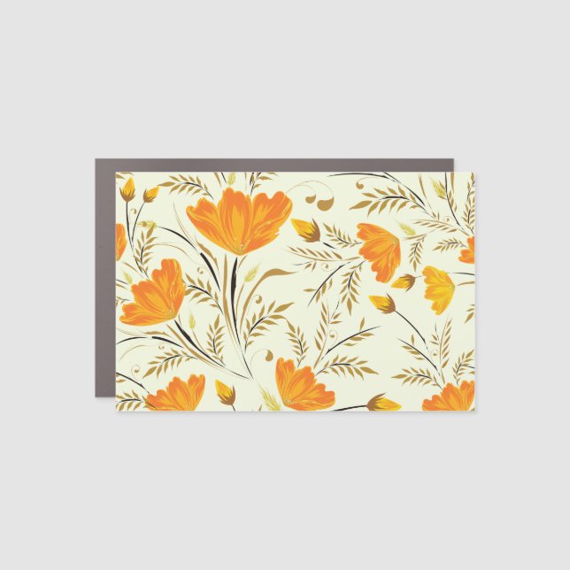 Yellow rose car magnet (Front)