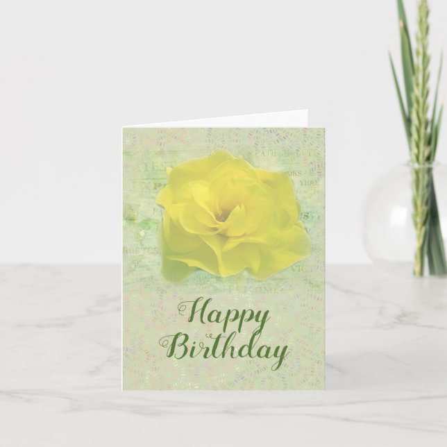 Yellow Rose Card (Front)