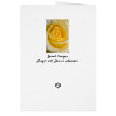 Yellow rose ... card (Back)