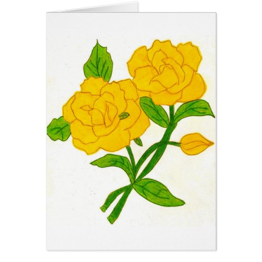yellow rose cards (Front)