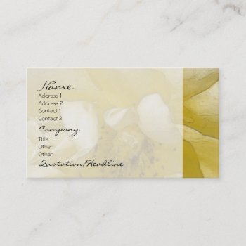 Yellow Rose Center Business Card by profilesincolor at Zazzle