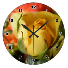 Yellow Rose Clock