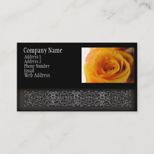 Yellow Rose Close Up Business Cards