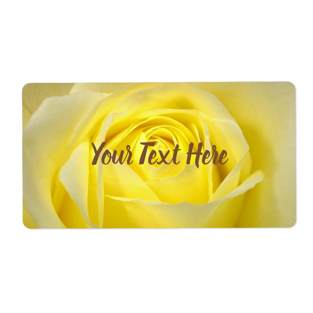 Yellow Rose Closeup Label | Zazzle