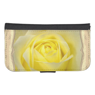 Yellow Rose Closeup Galaxy S4 Wallet Case