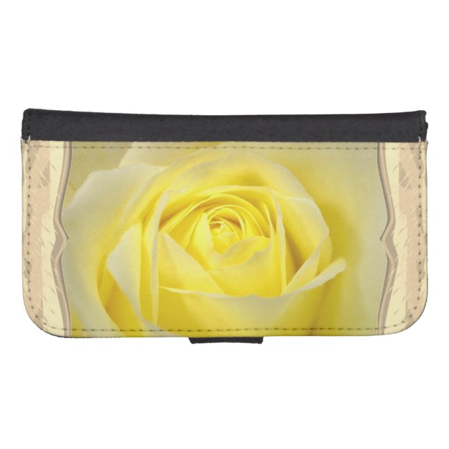 Yellow Rose Closeup  Samsung Galaxy Wallet Case (Front (Horizontal))