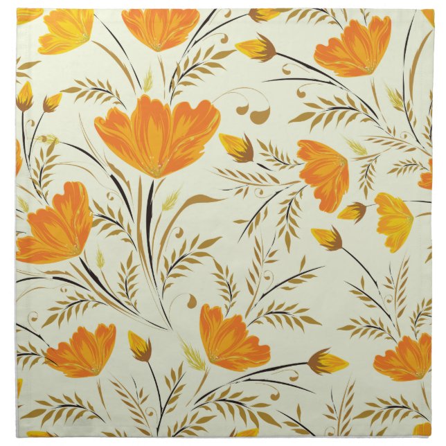 Yellow rose cloth napkin (Front)