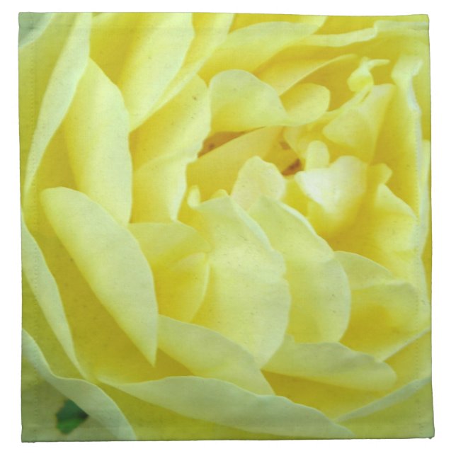 Yellow Rose Cloth Napkins (Front)