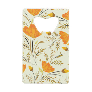 Yellow rose credit card bottle opener