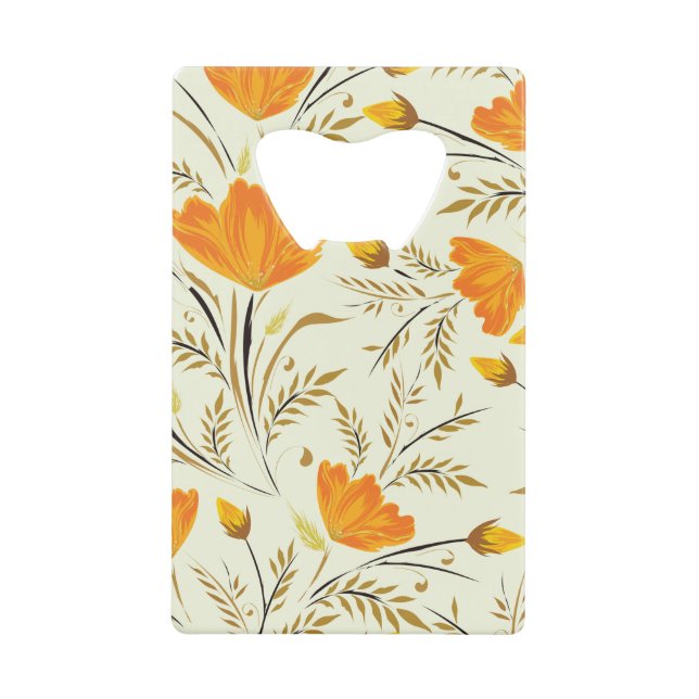 Yellow rose credit card bottle opener (Front)