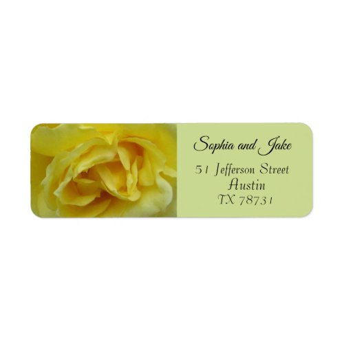 Yellow rose custom return labels