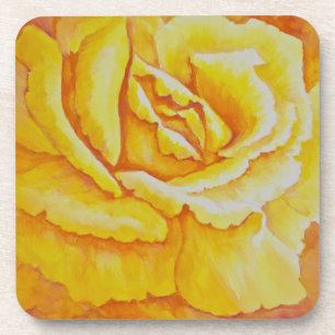 Yellow Rose Drink Coaster