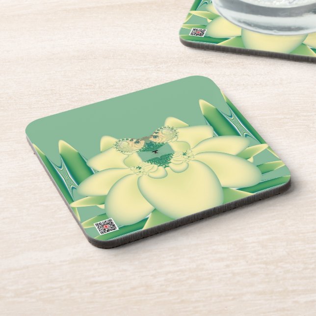 Yellow Rose Drink Coaster (Left Side)