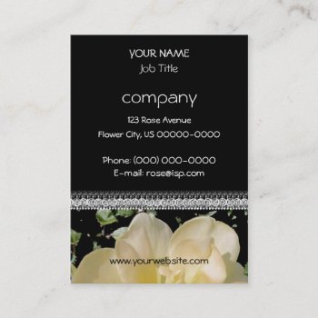 Yellow Rose Elegant Profile Card by profilesincolor at Zazzle