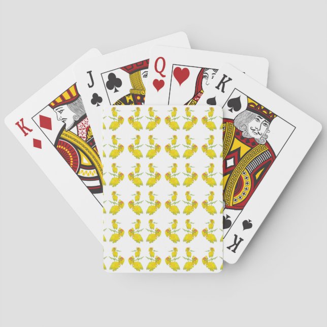 Yellow Rose Fabric. Poker Cards (Back)