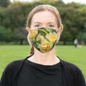 yellow rose face mask (Outside)