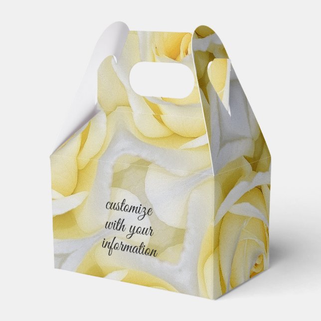 Yellow Rose Favor Box (Back Side)