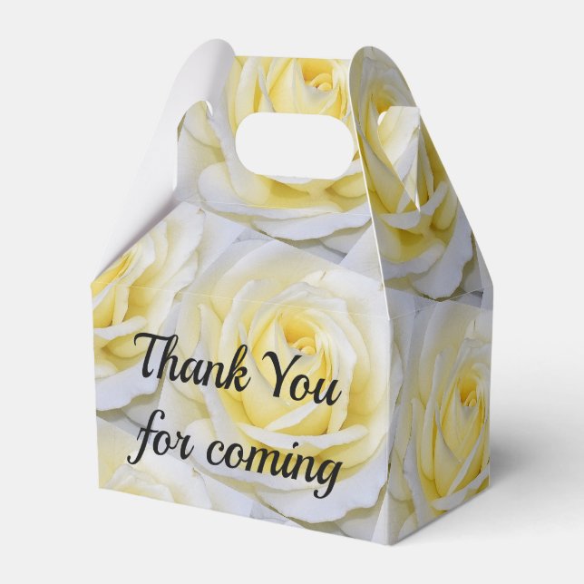 Yellow Rose Favor Box (Front Side)