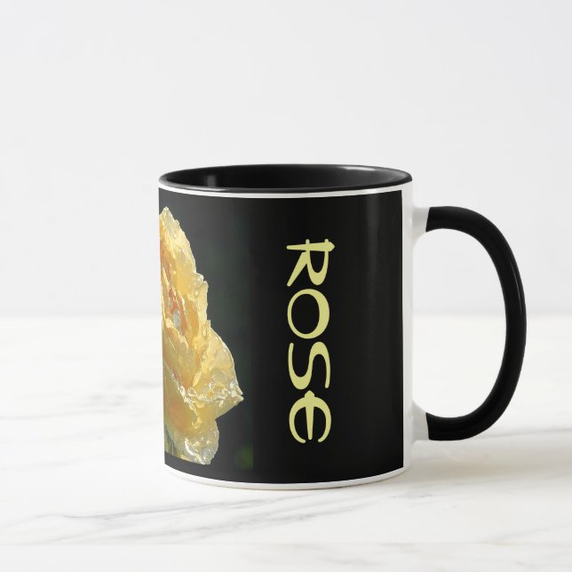 Yellow Rose Floral 6 Mug (Right)