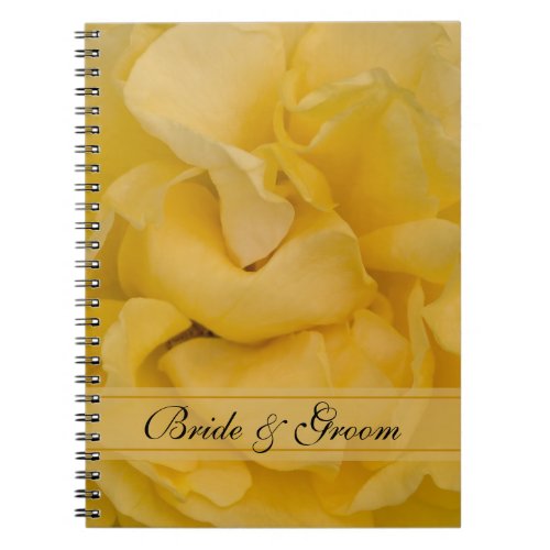 Yellow Rose Floral Wedding Notebook