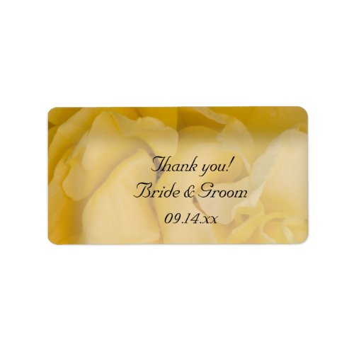 Yellow Rose Floral Wedding Thank You Favor Tags