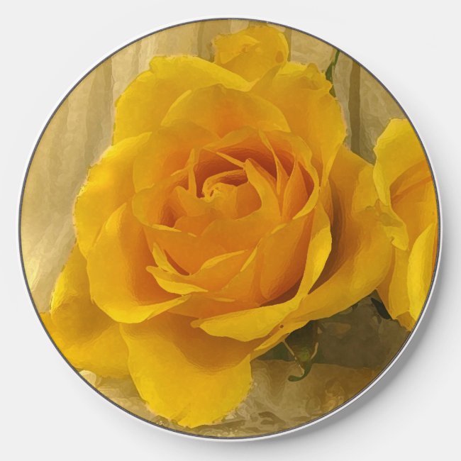 Yellow Rose Floral Wireless Charger