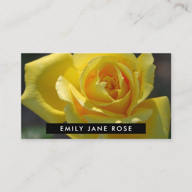Yellow Rose, Floristry Business Card (Front)