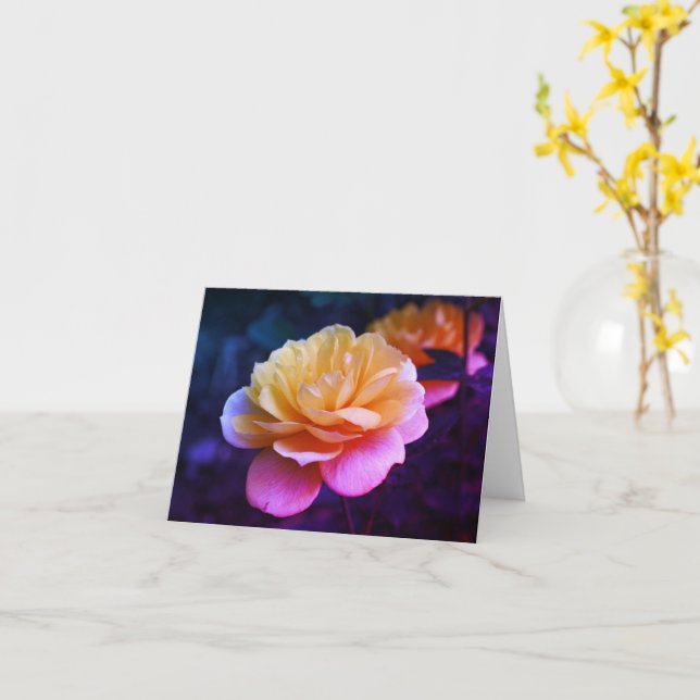Yellow Rose Flower Art Blank Note  Card (Yellow Flower)