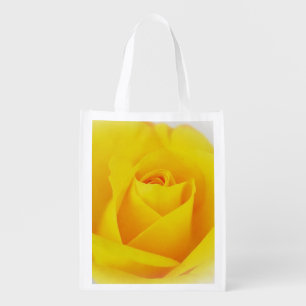 Yellow Rose Flower Art Eco Friendly Grocery Bag
