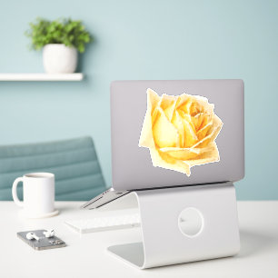 Yellow Rose Flower Art Sticker