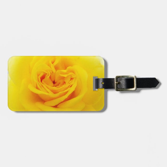 Yellow Rose Flower Close-up Luggage Tag (Front Horizontal)