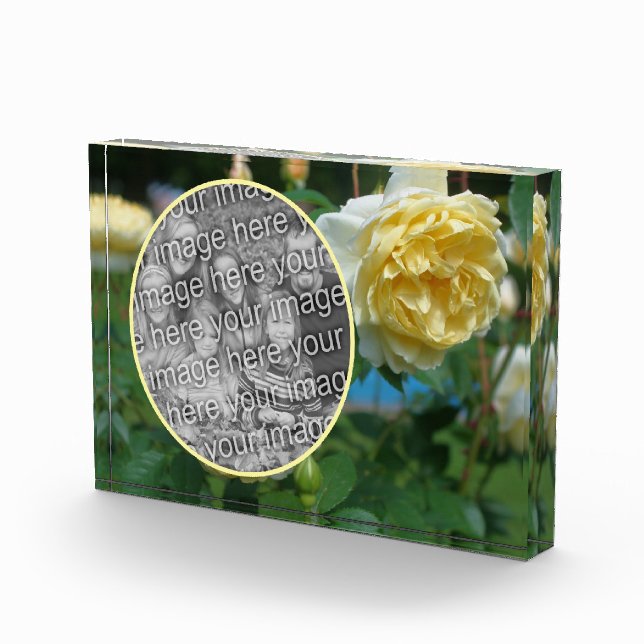 Yellow Rose Flower Create Your Own  Photo Block (Right)