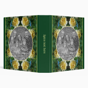 Yellow Rose Flower Frame Create Your Own Photo 3 Ring Binder