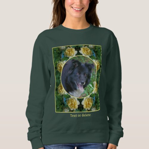 Yellow Rose Flower Frame Create Your Own Photo Sweatshirt