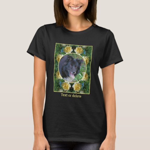Yellow Rose Flower Frame Create Your Own Photo T_Shirt