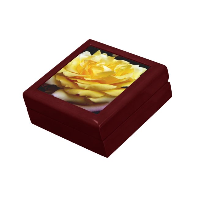Yellow Rose Flower Gift Box (Side)