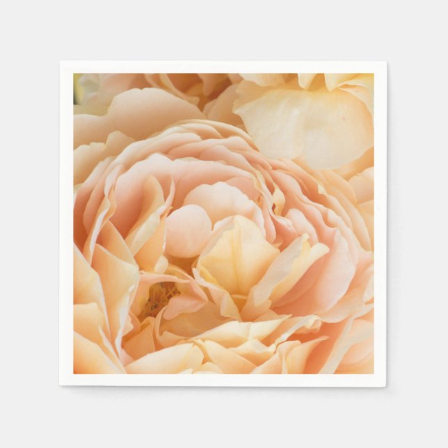 Yellow rose flower napkins (Front)