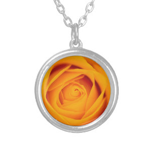 Yellow rose flower Necklace