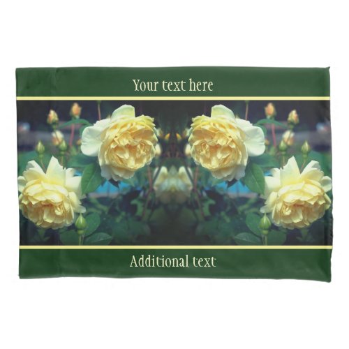 Yellow Rose Flower Pair Personalized Pillow Case