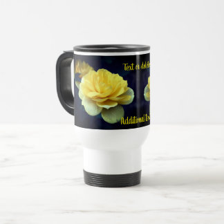 Yellow Rose Flower Personalized Travel Mug