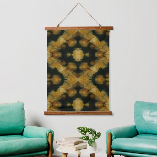 Yellow Rose Flowers Abstract Nature Art  Hanging Tapestry