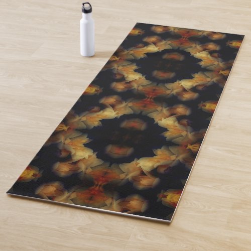 Yellow Rose Flowers Abstract Nature Yoga Mat