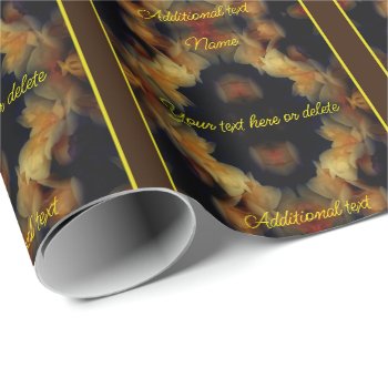 Yellow Rose Flowers Elegant Personalized Wrapping Paper by SmilinEyesTreasures at Zazzle