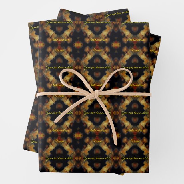 Yellow Rose Flowers Elegant Personalized Wrapping Paper Sheets (In situ)