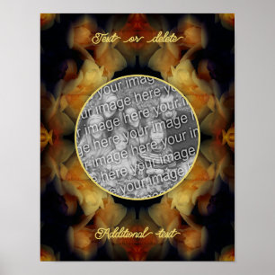 Yellow Rose Flowers Frame Create Your Own Photo Poster