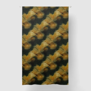 Yellow Rose Flowers Nature Art Pattern Blackout Curtains