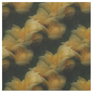 Yellow Rose Flowers Nature Art Pattern Fabric