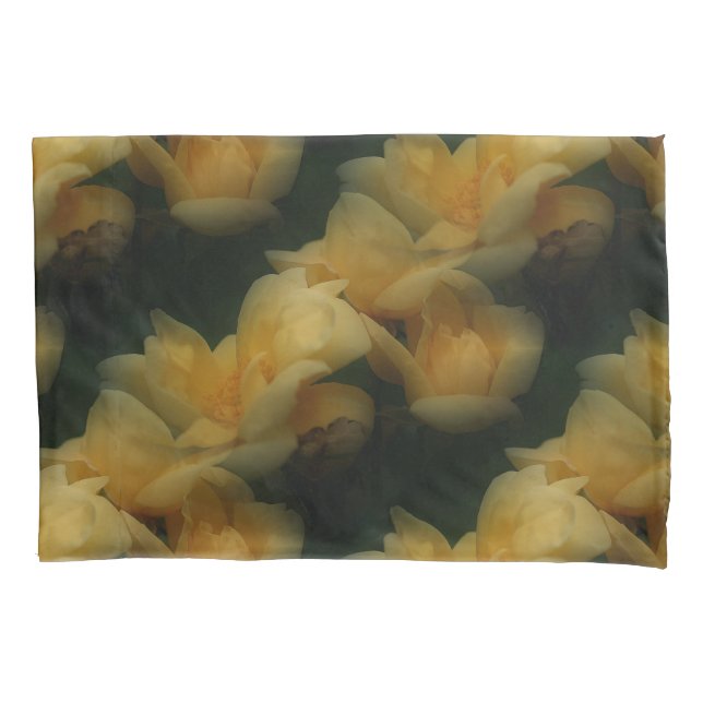 Yellow Rose Flowers Nature Art Pattern     Pillow Case (Front)