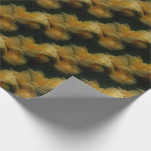 Yellow Rose Flowers Nature Art Pattern Wrapping Paper